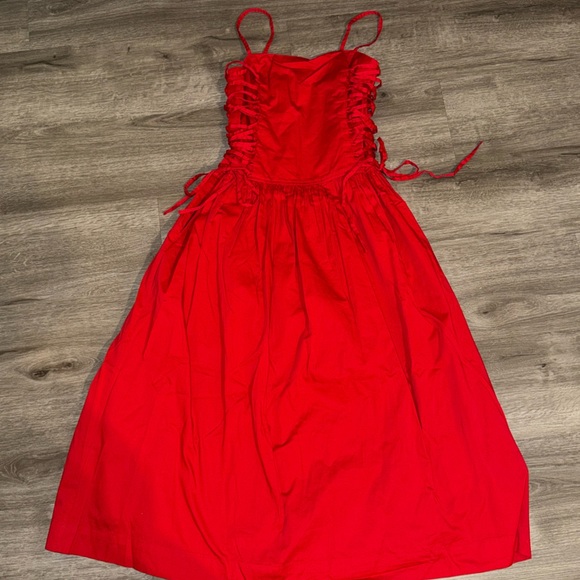 Damson Madder Red Angelina Midi Dress - Picture 14 of 16